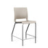 Rio 4 Leg Stool Stools SitOnIt Latte Plastic 24" Counter Height Silver Frame