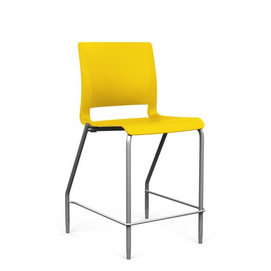 Rio 4 Leg Stool Stools SitOnIt Lemon Plastic 24