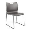 Rowdy Sledbase Stack Chair Guest Chair, Cafe Chair, Stack Chair SitOnIt Slate Plastic Frame Color Chrome Armless
