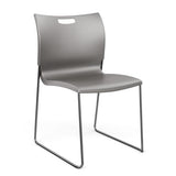 Rowdy Sledbase Stack Chair Guest Chair, Cafe Chair, Stack Chair SitOnIt Sterling Plastic Frame Color Chrome Armless