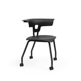 Ruckus Four Leg Chair 18" Classroom Chairs, Guest Chair, Cafe Chair, KI Casters Frame Color Black Shell Color Black