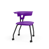 Ruckus Four Leg Chair 18" Classroom Chairs, Guest Chair, Cafe Chair, KI Casters Frame Color Black Shell Color Mardi Gras