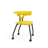 Ruckus Four Leg Chair 18" Classroom Chairs, Guest Chair, Cafe Chair, KI Casters Frame Color Black Shell Color Rubber Ducky