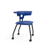 Ruckus Four Leg Chair 18" Classroom Chairs, Guest Chair, Cafe Chair, KI Casters Frame Color Black Shell Color Ultra Blue