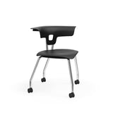 Ruckus Four Leg Chair 18" Classroom Chairs, Guest Chair, Cafe Chair, KI Casters Frame Color Chrome Shell Color Black
