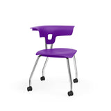 Ruckus Four Leg Chair 18" Classroom Chairs, Guest Chair, Cafe Chair, KI Casters Frame Color Chrome Shell Color Mardi Gras