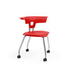 Ruckus Four Leg Chair 18" Classroom Chairs, Guest Chair, Cafe Chair, KI Casters Frame Color Chrome Shell Color Poppy Red