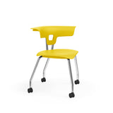 Ruckus Four Leg Chair 18" Classroom Chairs, Guest Chair, Cafe Chair, KI Casters Frame Color Chrome Shell Color Rubber Ducky