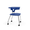Ruckus Four Leg Chair 18" Classroom Chairs, Guest Chair, Cafe Chair, KI Casters Frame Color Chrome Shell Color Ultra Blue