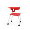 Ruckus Four Leg Chair 18" Classroom Chairs, Guest Chair, Cafe Chair, KI Casters Frame Color Cottonwood Shell Color Poppy Red