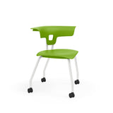 Ruckus Four Leg Chair 18" Classroom Chairs, Guest Chair, Cafe Chair, KI Casters Frame Color Cottonwood Shell Color Zesty Lime