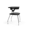 Ruckus Four Leg Chair 18" Classroom Chairs, Guest Chair, Cafe Chair, KI Glides Frame Color Chrome Shell Color Black