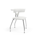Ruckus Four Leg Chair 18" Classroom Chairs, Guest Chair, Cafe Chair, KI Glides Frame Color Chrome Shell Color Cottonwood