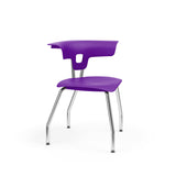 Ruckus Four Leg Chair 18" Classroom Chairs, Guest Chair, Cafe Chair, KI Glides Frame Color Chrome Shell Color Mardi Gras