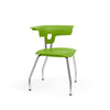 Ruckus Four Leg Chair 18" Classroom Chairs, Guest Chair, Cafe Chair, KI Glides Frame Color Chrome Shell Color Zesty Lime
