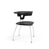 Ruckus Four Leg Chair 18" Classroom Chairs, Guest Chair, Cafe Chair, KI Glides Frame Color Cottonwood Shell Color Black