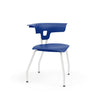 Ruckus Four Leg Chair 18" Classroom Chairs, Guest Chair, Cafe Chair, KI Glides Frame Color Cottonwood Shell Color Ultra Blue
