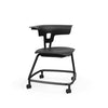 Ruckus Stack Chair 18" Guest Chair, Cafe Chair, Stack Chair, Classroom Chairs KI Casters Frame Color Black Shell Color Black