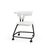 Ruckus Stack Chair 18" Guest Chair, Cafe Chair, Stack Chair, Classroom Chairs KI Casters Frame Color Black Shell Color Cottonwood