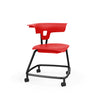 Ruckus Stack Chair 18" Guest Chair, Cafe Chair, Stack Chair, Classroom Chairs KI Casters Frame Color Black Shell Color Poppy Red