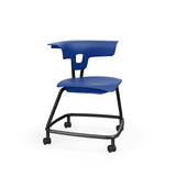 Ruckus Stack Chair 18" Guest Chair, Cafe Chair, Stack Chair, Classroom Chairs KI Casters Frame Color Black Shell Color Ultra Blue