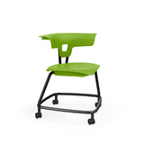 Ruckus Stack Chair 18" Guest Chair, Cafe Chair, Stack Chair, Classroom Chairs KI Casters Frame Color Black Shell Color Zesty Lime