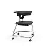 Ruckus Stack Chair 18" Guest Chair, Cafe Chair, Stack Chair, Classroom Chairs KI Casters Frame Color Chrome Shell Color Black