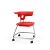 Ruckus Stack Chair 18" Guest Chair, Cafe Chair, Stack Chair, Classroom Chairs KI Casters Frame Color Chrome Shell Color Poppy Red
