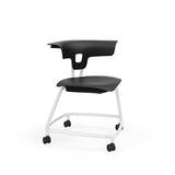 Ruckus Stack Chair 18" Guest Chair, Cafe Chair, Stack Chair, Classroom Chairs KI Casters Frame Color Cottonwood Shell Color Black