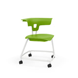 Ruckus Stack Chair 18" Guest Chair, Cafe Chair, Stack Chair, Classroom Chairs KI Casters Frame Color Cottonwood Shell Color Zesty Lime