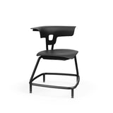 Ruckus Stack Chair 18" Guest Chair, Cafe Chair, Stack Chair, Classroom Chairs KI Glides Frame Color Black Shell Color Black