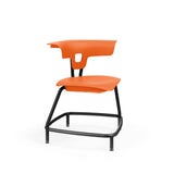 Ruckus Stack Chair 18" Guest Chair, Cafe Chair, Stack Chair, Classroom Chairs KI Glides Frame Color Black Shell Color Nemo