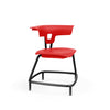 Ruckus Stack Chair 18" Guest Chair, Cafe Chair, Stack Chair, Classroom Chairs KI Glides Frame Color Black Shell Color Poppy Red