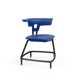 Ruckus Stack Chair 18" Guest Chair, Cafe Chair, Stack Chair, Classroom Chairs KI Glides Frame Color Black Shell Color Ultra Blue