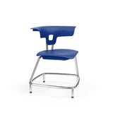 Ruckus Stack Chair 18" Guest Chair, Cafe Chair, Stack Chair, Classroom Chairs KI Glides Frame Color Chrome Shell Color Ultra Blue