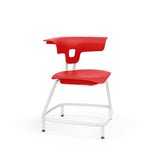 Ruckus Stack Chair 18" Guest Chair, Cafe Chair, Stack Chair, Classroom Chairs KI Glides Frame Color Cottonwood Shell Color Poppy Red