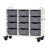 Shift+ Transfer Box - Straight Mobile Storage w/ Totes Model 45320 Storage Cabinet VS America Laminate Color White Metal Color White 6"