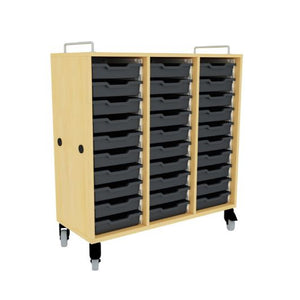 Shift+ Transfer Box - Straight Mobile Storage w/ Totes Model 45325 Storage Cabinet VS America Laminate Color Maple Metal Color Arctic 3"