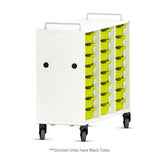 Shift+ Transfer Box - Straight Mobile Storage w/ Totes Model 45325 Storage Cabinet VS America Laminate Color White Metal Color White 3"