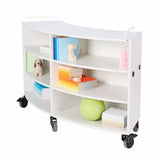 Shift+ Transfer- Curved Mobile Shelving - Model 45292 Bookcase VS America Laminate Color White White 