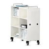 Shift+ Transfer - Straight 2 Sided Mobile Shelving - Model 45303 Bookcase VS America Laminate Color White Metal Color White 
