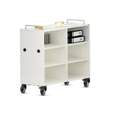 Shift+ Transfer - Straight Single Sided Mobile Shelving - Model 45317 Bookcase VS America Laminate Color White Metal Color White 