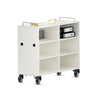 Shift+ Transfer - Straight Single Sided Mobile Shelving - Model 45318 Bookcase VS America Laminate Color White Metal Color White 