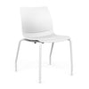 SitOnIt Baja Four Leg Guest Chair | Plastic Shell | Arm or Armless Guest Chair, Cafe Chair, Stack Chair SitOnIt Frame Color White Armless Plastic Color Arctic
