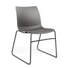 SitOnIt Baja Wire Rod | Plastic Shell | Armless Guest Chair, Cafe Chair, Stack Chair SitOnIt Frame Color Black Plastic Color Slate 