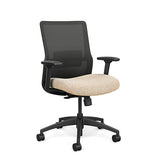 SitOnIt Novo Midback Desk Chair | Home Office Edition | Meshback Home Office SitOnIt Frame Color Black Mesh Color Nickle Fabric Color Sandstorm