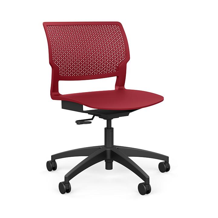 SitOnIt Orbix Light Task Chair | Armless with Plastic Shell Light Task Chair SitOnIt Plastic Color Red 