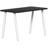 SitOnIt Reya Angled Leg Desk | White Base Accent | Home Office Edition Home Office SitOnIt Table Size 20 D x 40 W Laminate Color Black Metal
