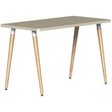 SitOnIt Reya Angled Leg Desk | White Base Accent | Home Office Edition Home Office SitOnIt Table Size 20 D x 40 W Laminate Color Sandalwood Tapered Bamboo