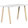 SitOnIt Reya Angled Leg Desk | White Base Accent | Home Office Edition Home Office SitOnIt Table Size 20 D x 40 W Laminate Color White Bamboo